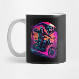 Skeleton Riding motorbike Cyber Future Style Mug
